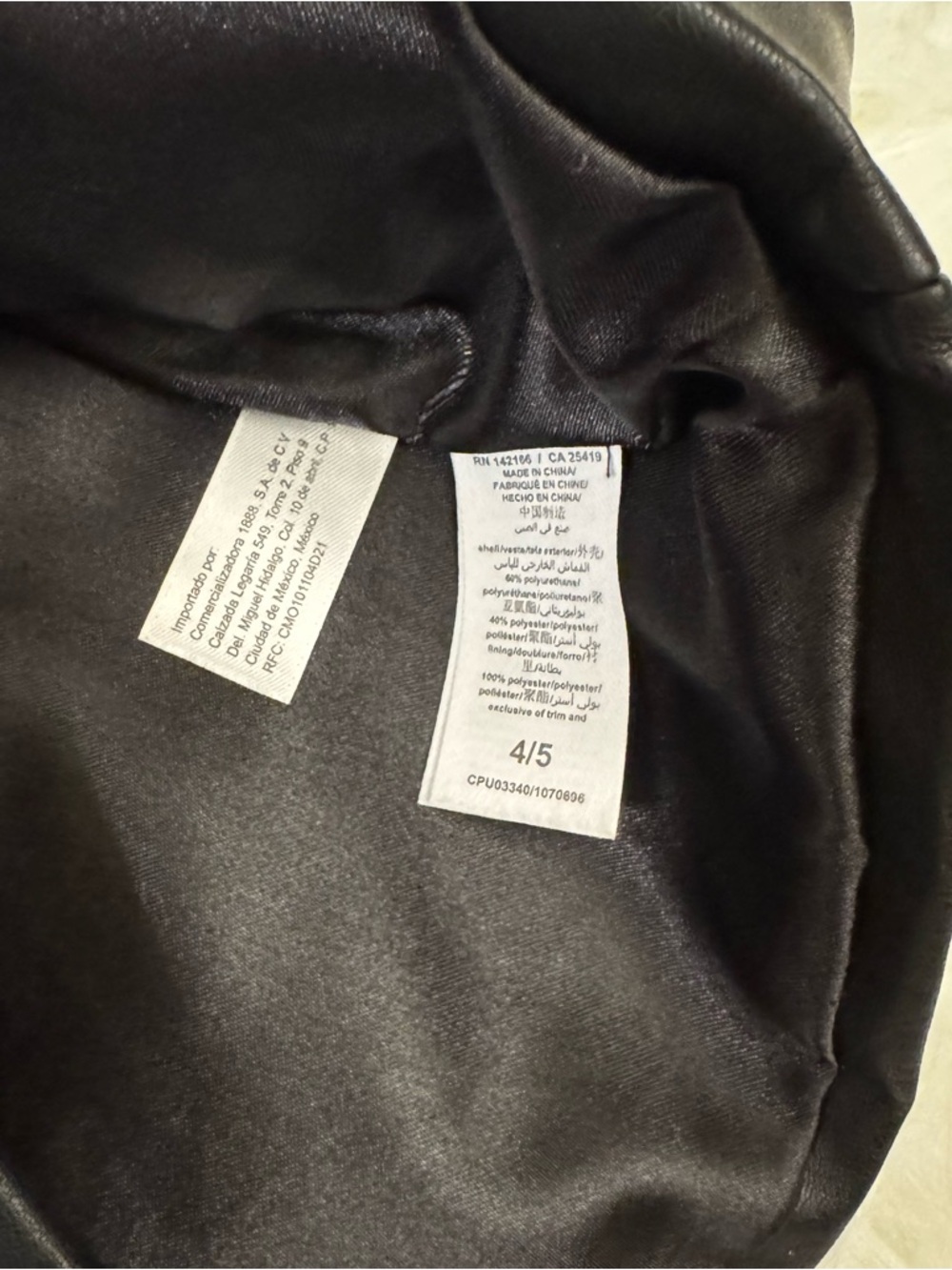 Habitual Black Faux Leather Pocket Dress for Girls - Picture 5 of 10